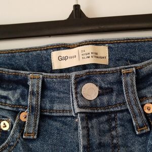 GAP High Rise Slim Straight Jeans - XXS